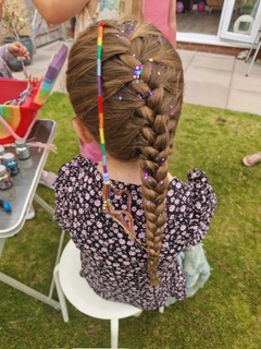 Girl with hair braid and french plait